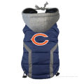 Personalized Chicago Bears Dog Puffer Vest Embroidered Logo Pet Pug Clothes